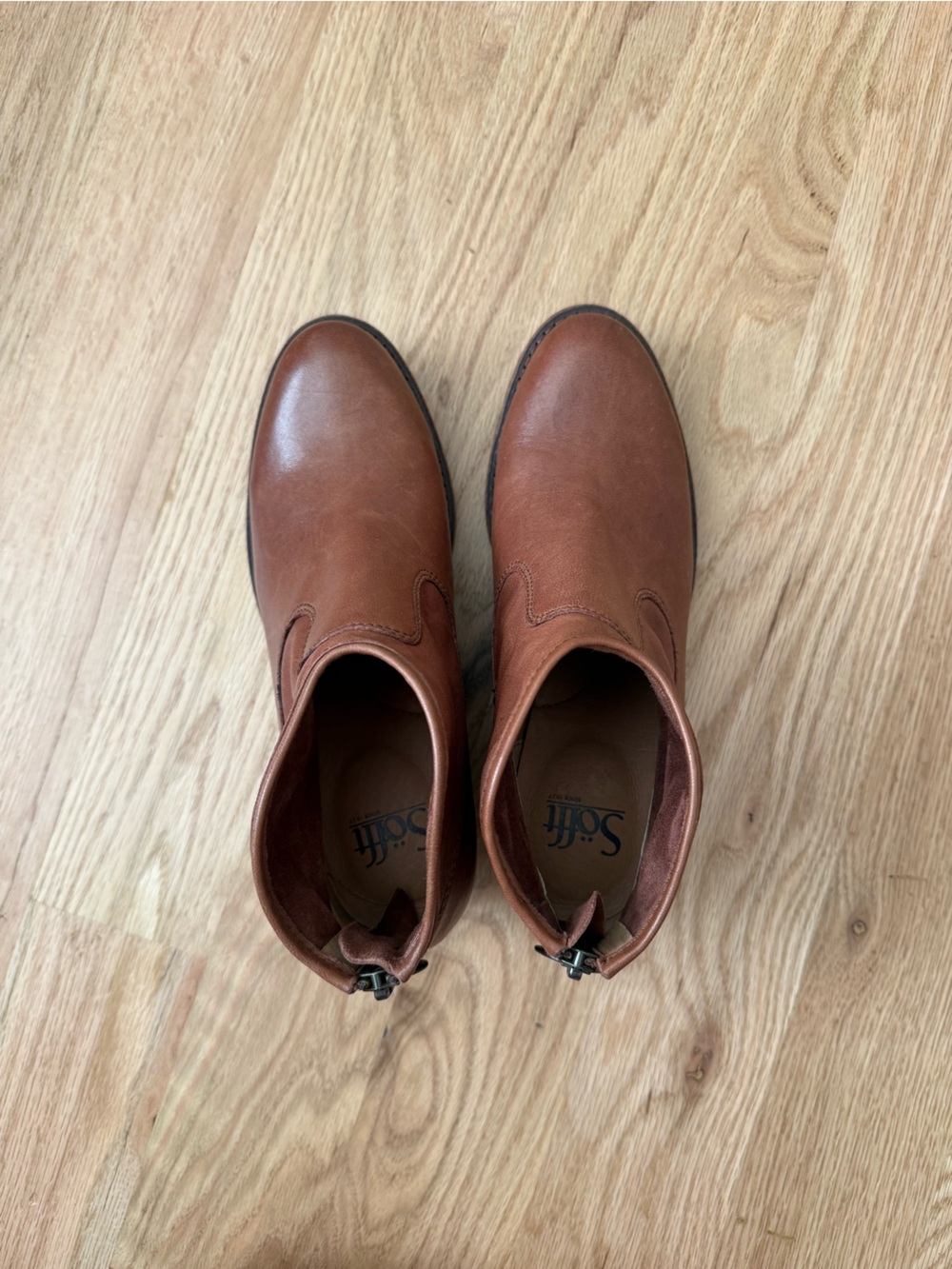 Sofft $170 Leather Aisley Ankle Boot Booties Brown Western Boho Size 7 - Picture 7 of 11